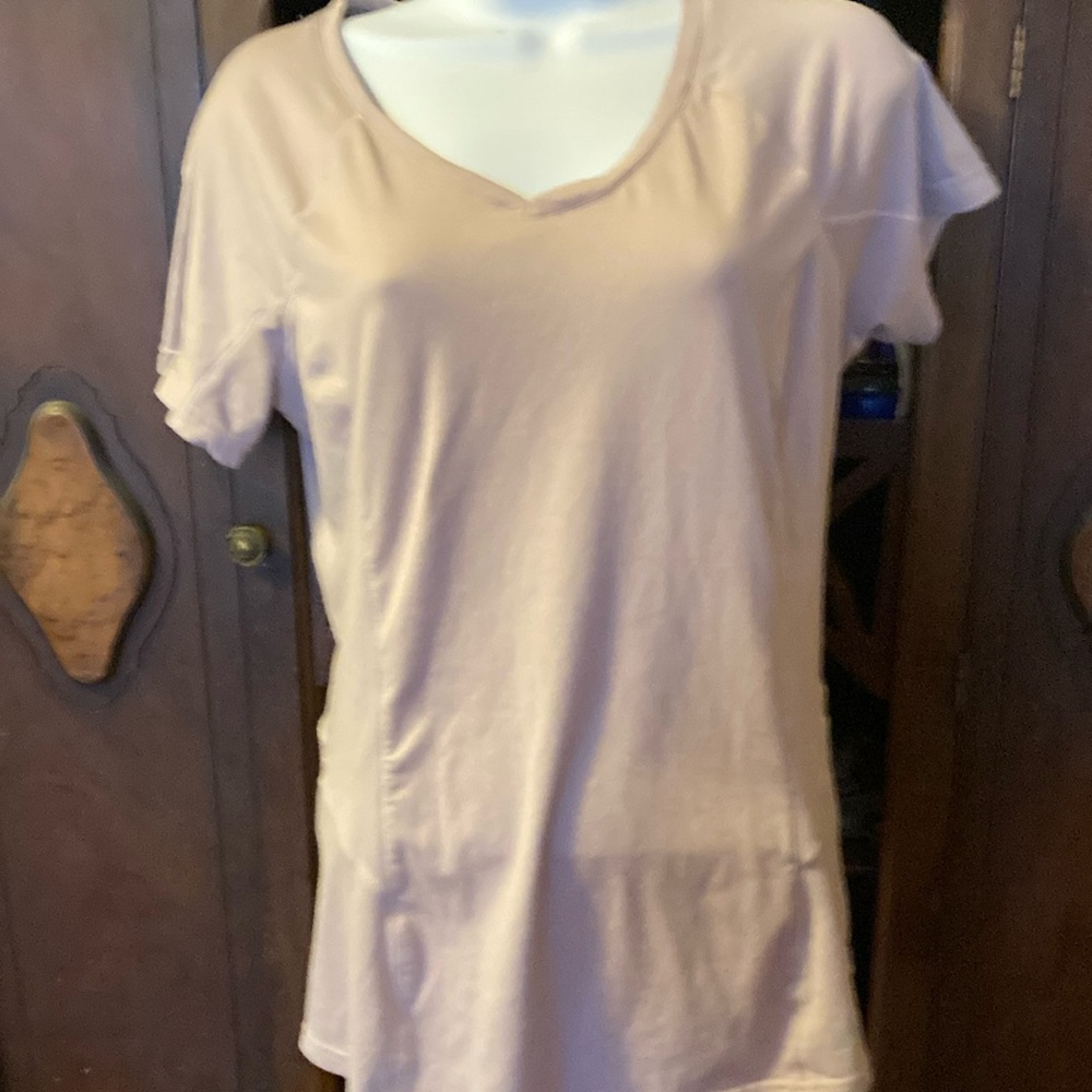 Women's Beige V-Neck T-Shirt